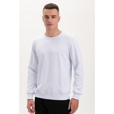 Світшот PREMIUM на флісі утеплений Білого кольору трьохнитка унісекс Service Odyag 360 грам 