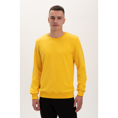 Світшот PREMIUM на флісі утеплений Жовтого кольору трьохнитка унісекс Service Odyag 360 грам 