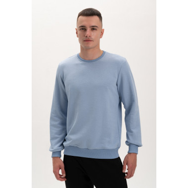 Світшот PREMIUM на флісі утеплений Блакитного кольору трьохнитка унісекс Service Odyag 360 грам 