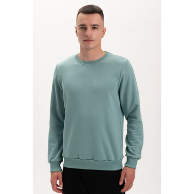 Світшот PREMIUM на флісі утеплений Бірюзового кольору трьохнитка унісекс Service Odyag 360 грам 