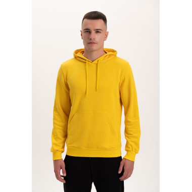 Худі PREMIUM на флісі утеплений Жовтого кольору трьохнитка унісекс Service Odyag 360 грам 