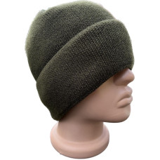 Шапка захисна зимова в'язана SUPERTEPLO OLIVA захисна зимова SUPERTEPLO OLIVA з відворотом