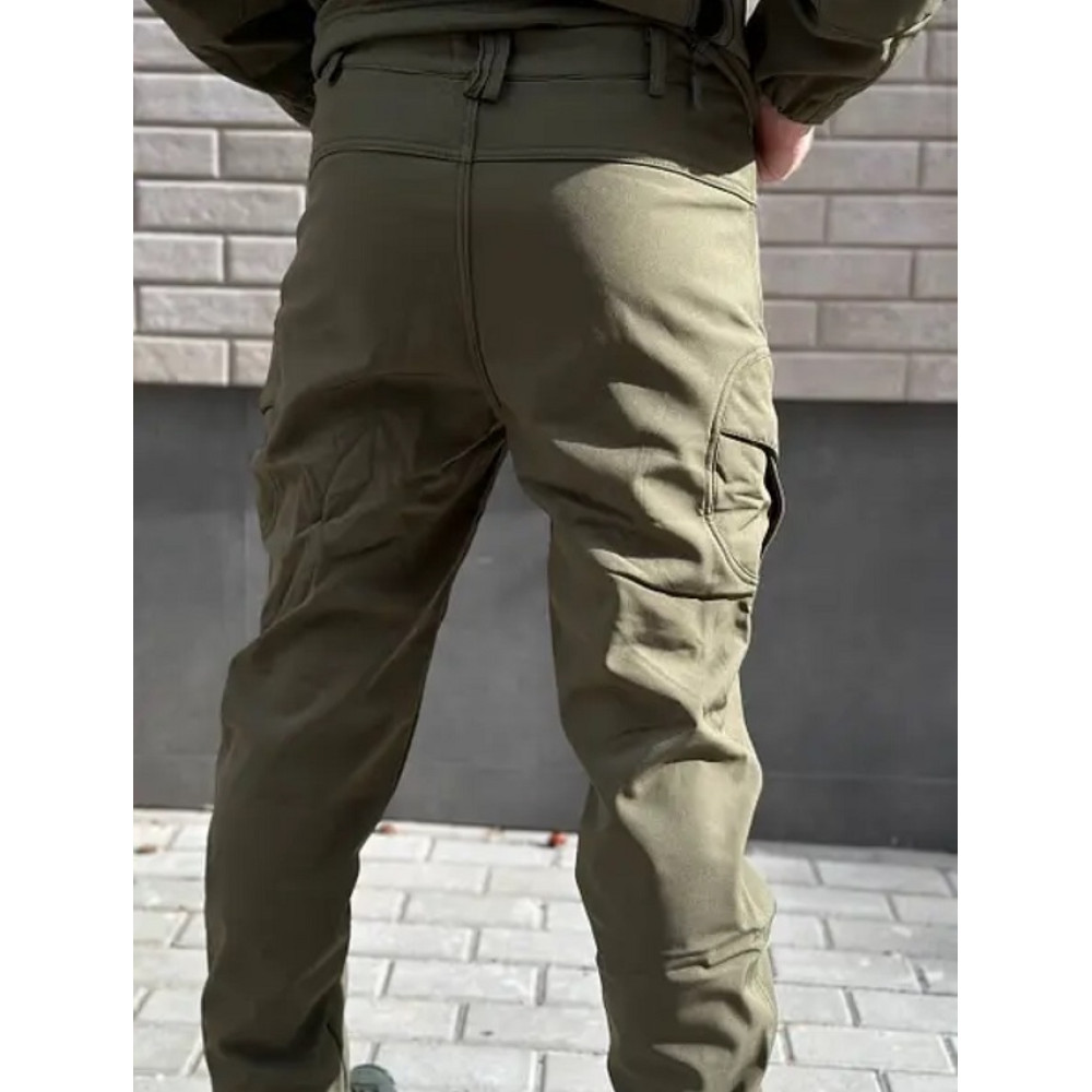 Костюм Softshell на флісі олива хакі чорний койот Китай