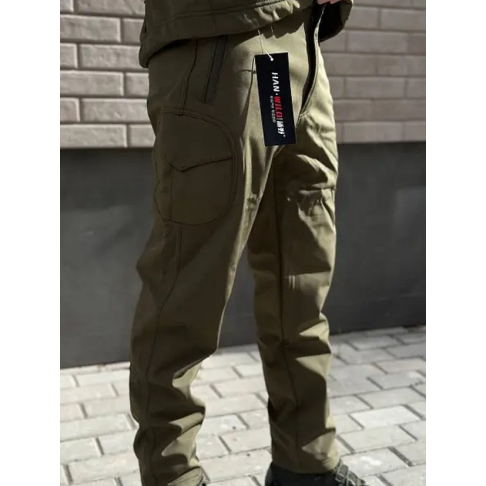 Костюм Softshell на флісі олива хакі чорний койот Китай