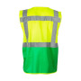Сигнальний робочий жилет високої щільності Service Odyag з СВП стрічками лимон синій
