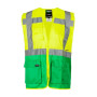 Сигнальний робочий жилет високої щільності Service Odyag з СВП стрічками лимон синій