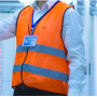 Сигнальний робочий жилет помаранчевий жовтий Service Odyag зі світловідбивними елементами