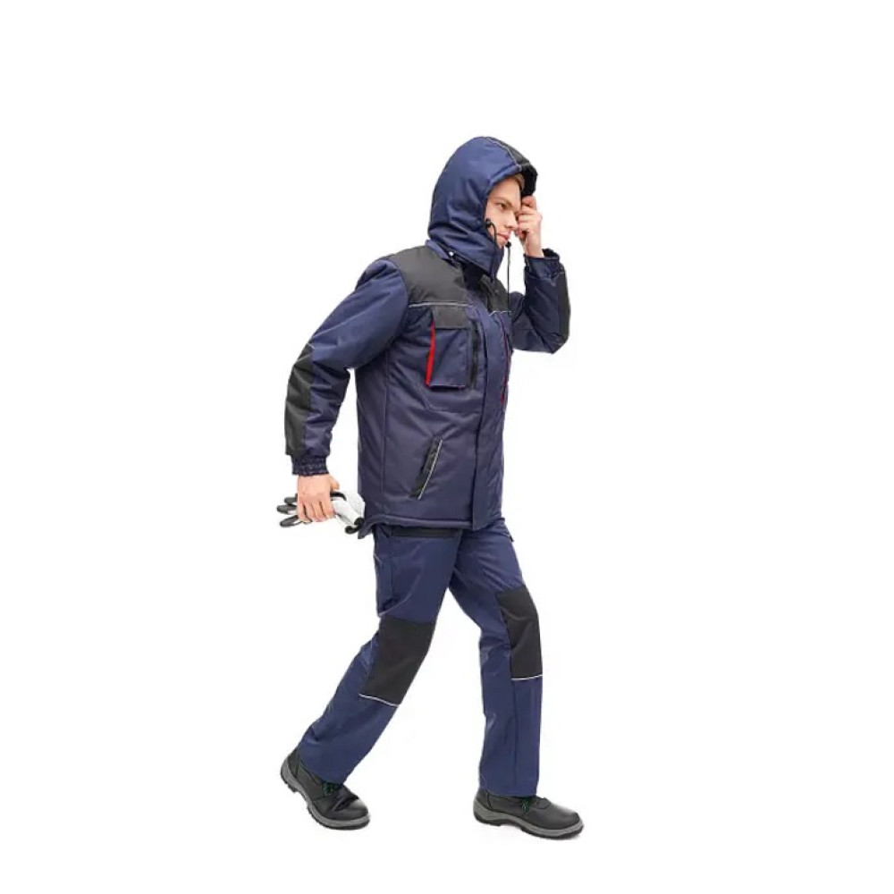 Куртка робоча утеплена Service Odyag OXYGEN ЗИМА синя з капюшоном