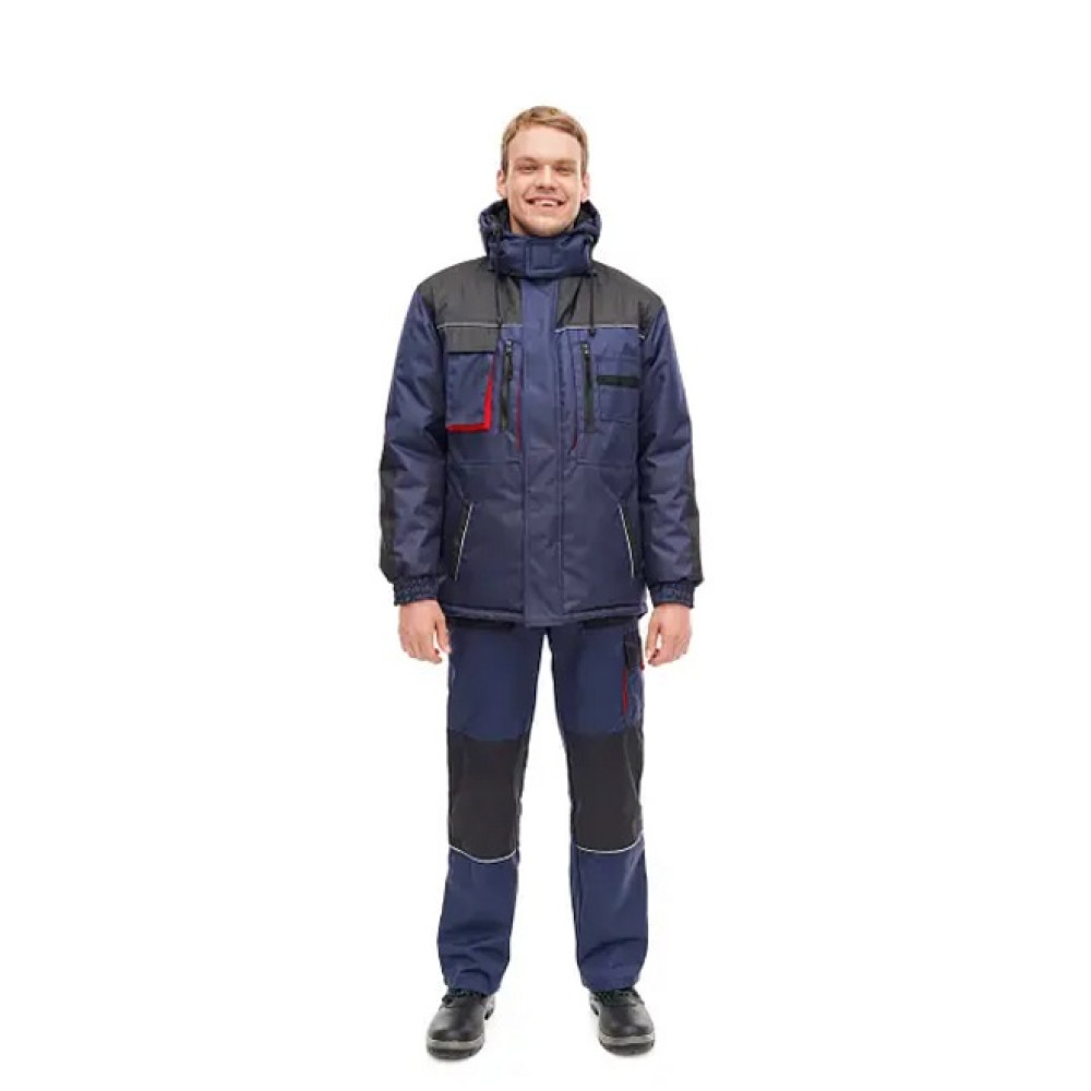 Куртка робоча утеплена Service Odyag OXYGEN ЗИМА синя з капюшоном