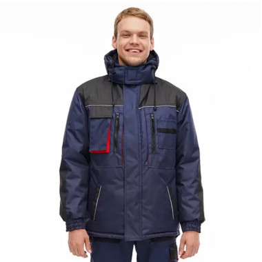 Куртка робоча утеплена Service Odyag OXYGEN ЗИМА синя з капюшоном