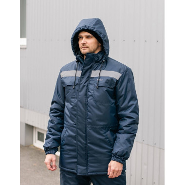 Куртка утеплена Service Odyag EXPERT з капюшоном синій