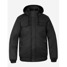 Куртка утеплена Service Odyag WOOLF з капюшоном чорний