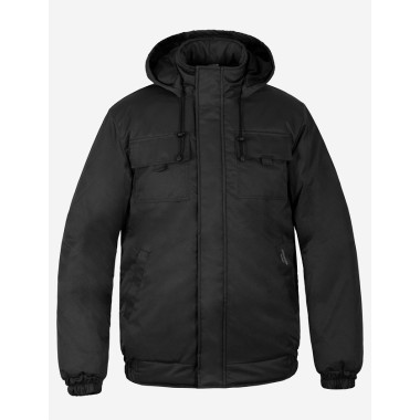 Куртка утеплена Service Odyag WOOLF з капюшоном чорний