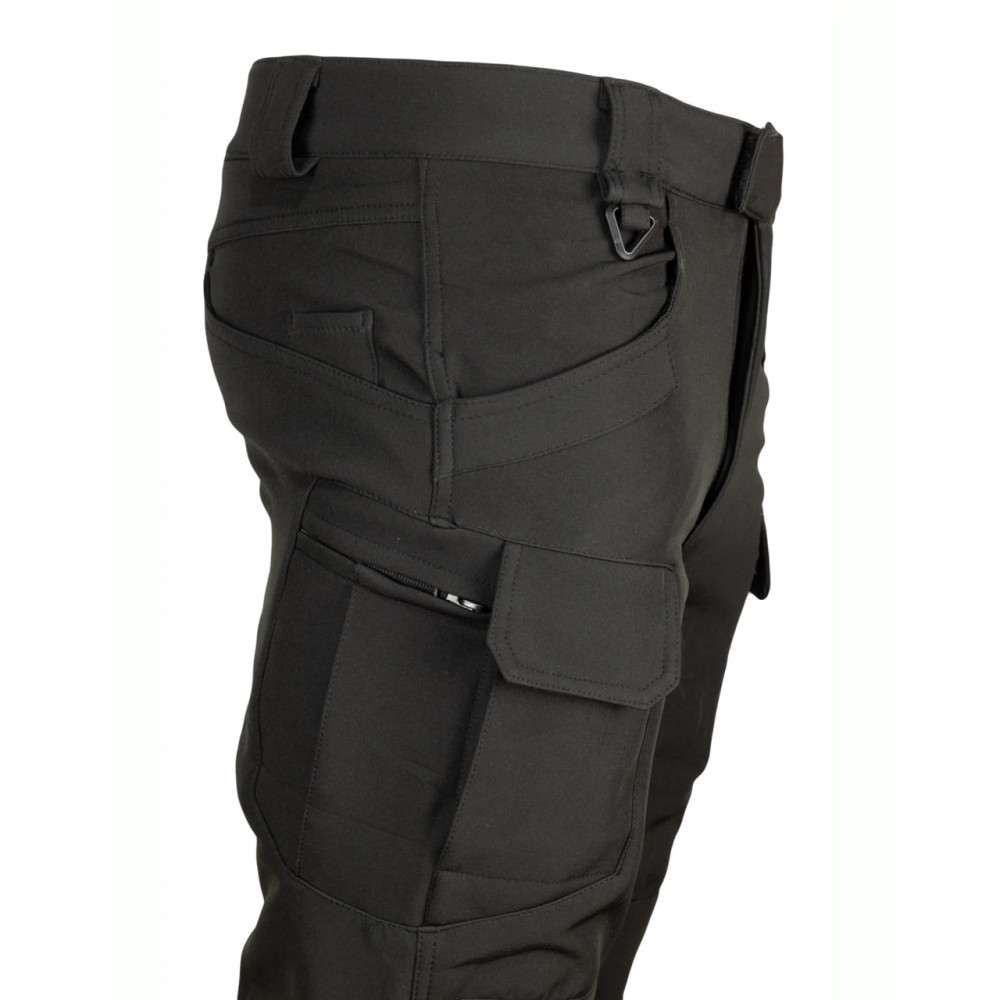 Брюки водонепроницаемые на весну на флисе софтшелл Soft Shеll черный