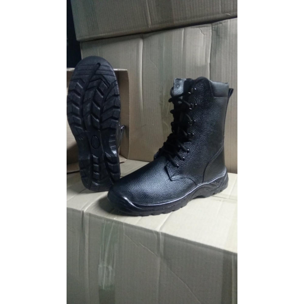 Берци черевики шкіряні Зимові на хутрі Service Odyag Mangus чорний