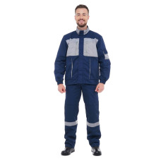 Куртка з напівкомбінезоном робочий весна літо осінь TESLA синій темно-синій