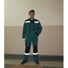 Костюм робочий куртка і штани GREEN тканина Саржа 65пе35хб зелений синій