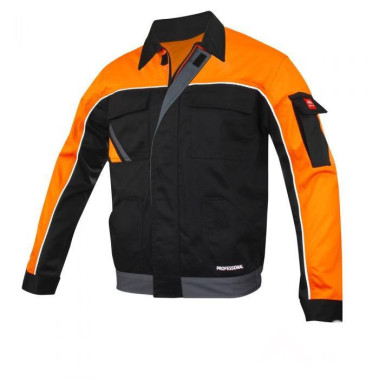Куртка робоча чорний помаранчевий на блискавці весна літо ArtMas Professional Black Jacket