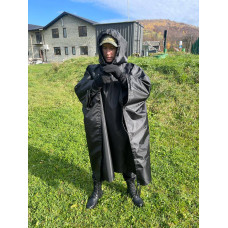 Плащ намет пошитий за стандартами ДСТУ чорний люверси та липучки