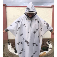Плащ пончо маск халат захисний маскувальний Klyaksa ідеально білий
