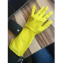 Рукавички господарські латексні з пудровим напиленням жовті