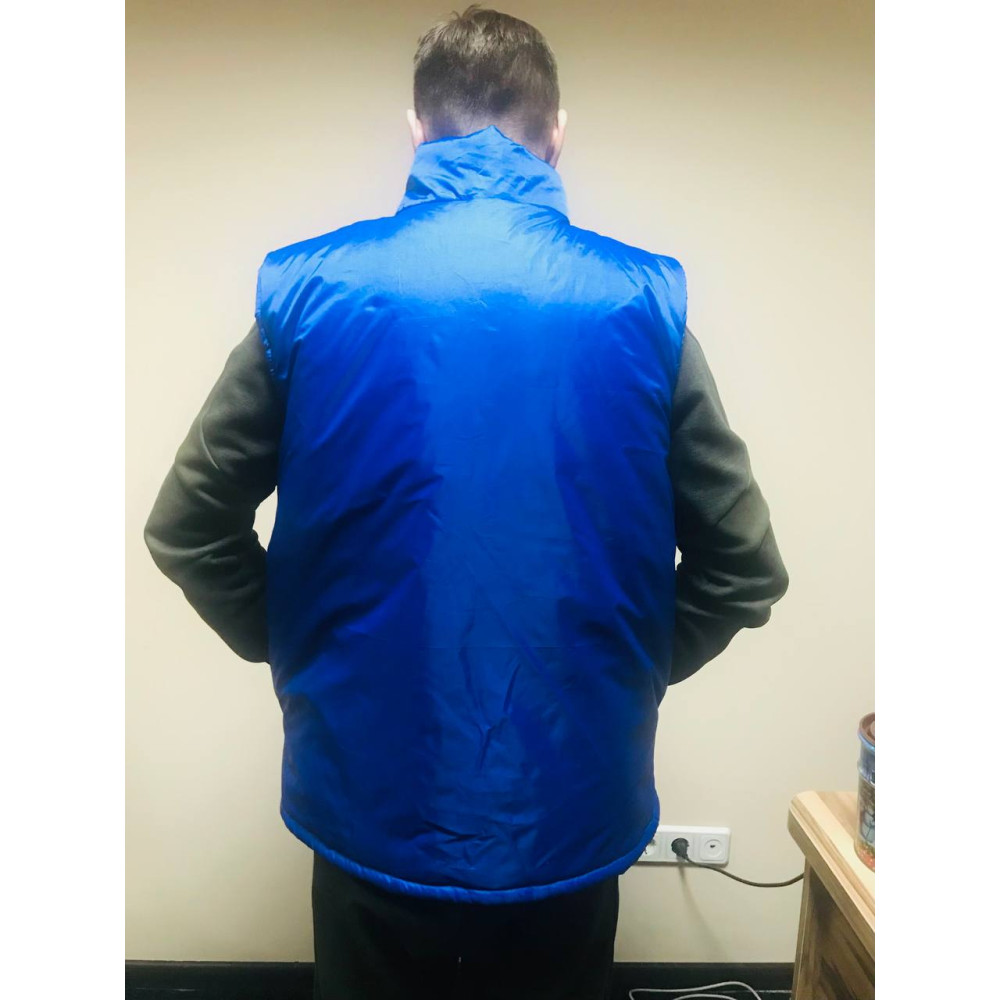 Жилет робочий утеплений зимовий синтепон WORKER NAVY тканина Оксфорд