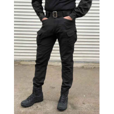 Штани водонепроникні на флісі софтшелл KIBORG BLACK Soft Shall чорний