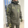 Куртка водонепроникна на флісі софтшелл Soft Shell хакі олива олива чорний койот