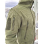 Куртка вологозахисна на флісі Soft Shall колір хакі олива олива синій чорний