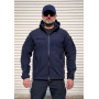 Куртка софтшелл SoftShell DARK BLUE синя вітро вологозахисна на флісі