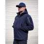Куртка софтшелл SoftShell DARK BLUE синя вітро вологозахисна на флісі
