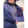 Куртка софтшелл SoftShell DARK BLUE синя вітро вологозахисна на флісі