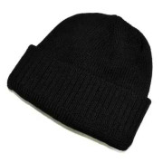Шапка захисна в'язана акрил подвійна з відворотом