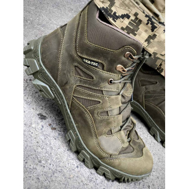  Черевики MAGNUM гладка натуральна шкіра демісезонні колір олива