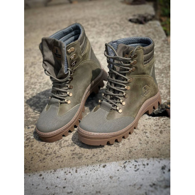 Черевики шкіра Service Odyag весна літо на мембрані Кобра койот олива