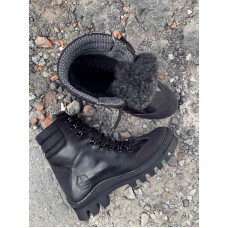 Черевики зимові шкіряні Service Odyag чоловічі зимові Кобра чорні