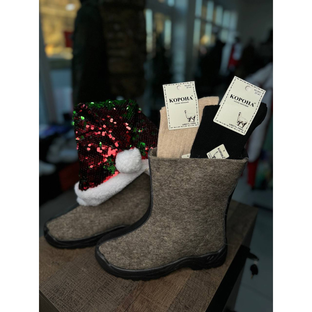 Валянки суконні биті Servise Odyag WINTER на поліуретановій підошві унісекс низькі