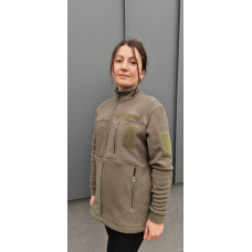 Кофта флісова на блискавці Жіноча Service Odyag хакі чорний темно-синій