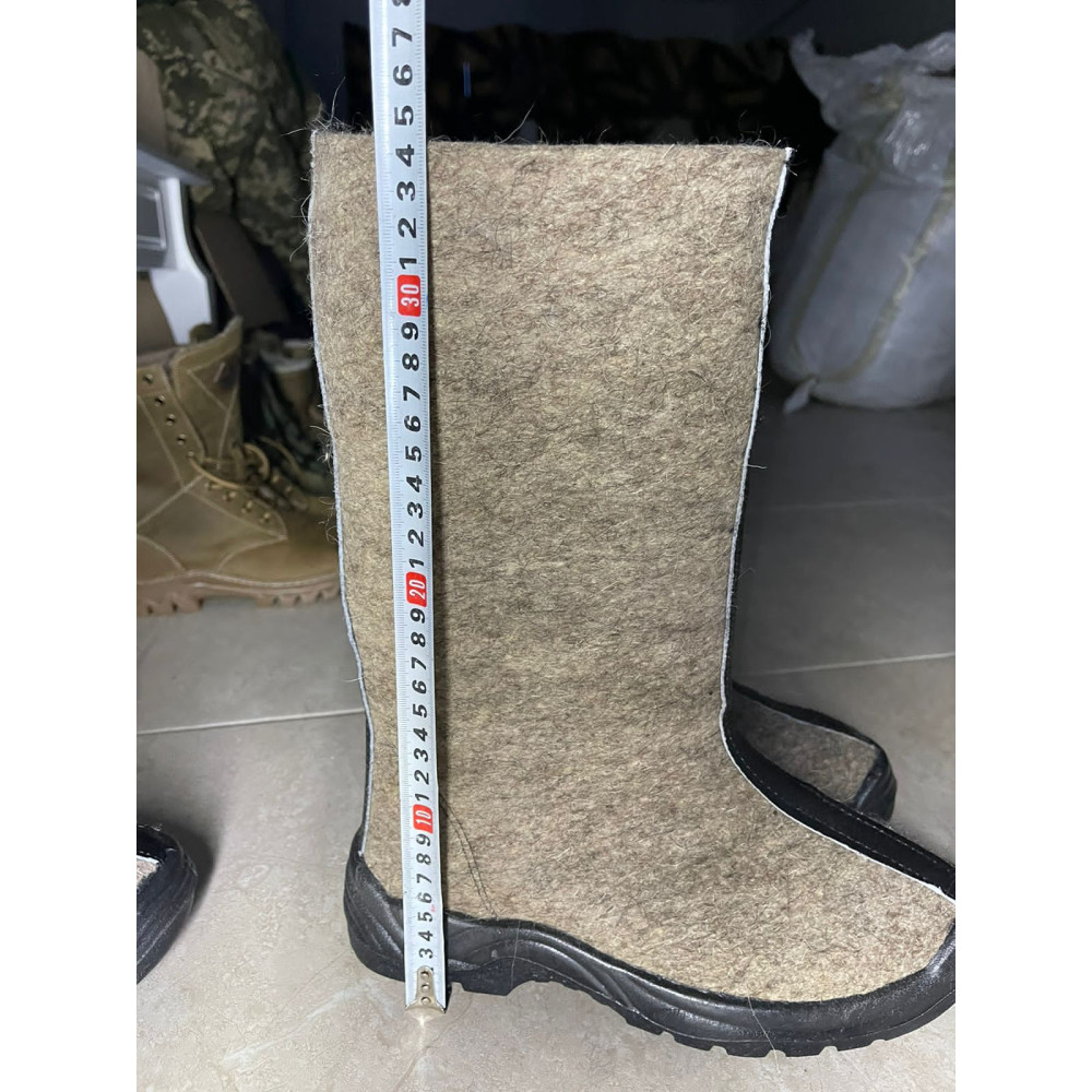 Валянки суконні биті WINTER на поліуретановій підошві унісекс високі