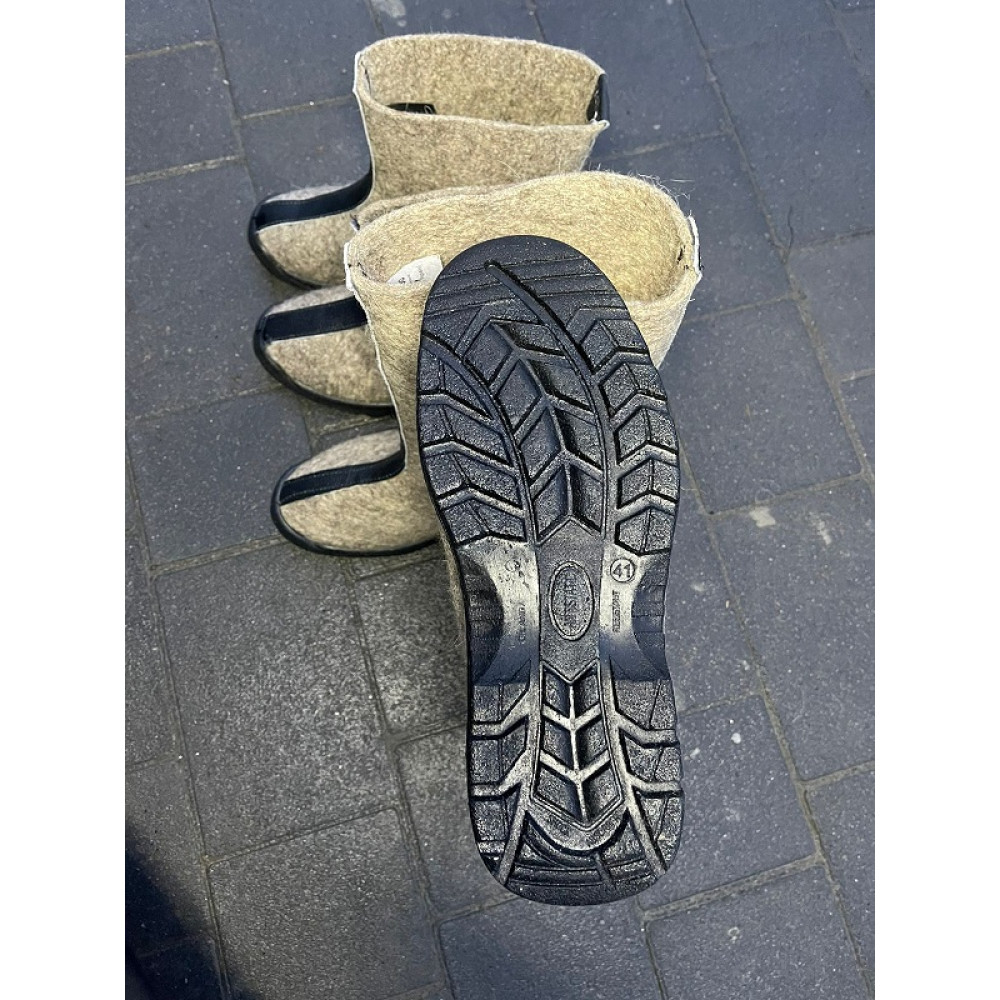 Валянки суконні биті WINTER на поліуретановій підошві унісекс низькі