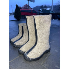 Валянки суконні биті WINTER на поліуретановій підошві унісекс високі