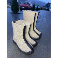 Валянки суконні биті WINTER на поліуретановій підошві унісекс низькі