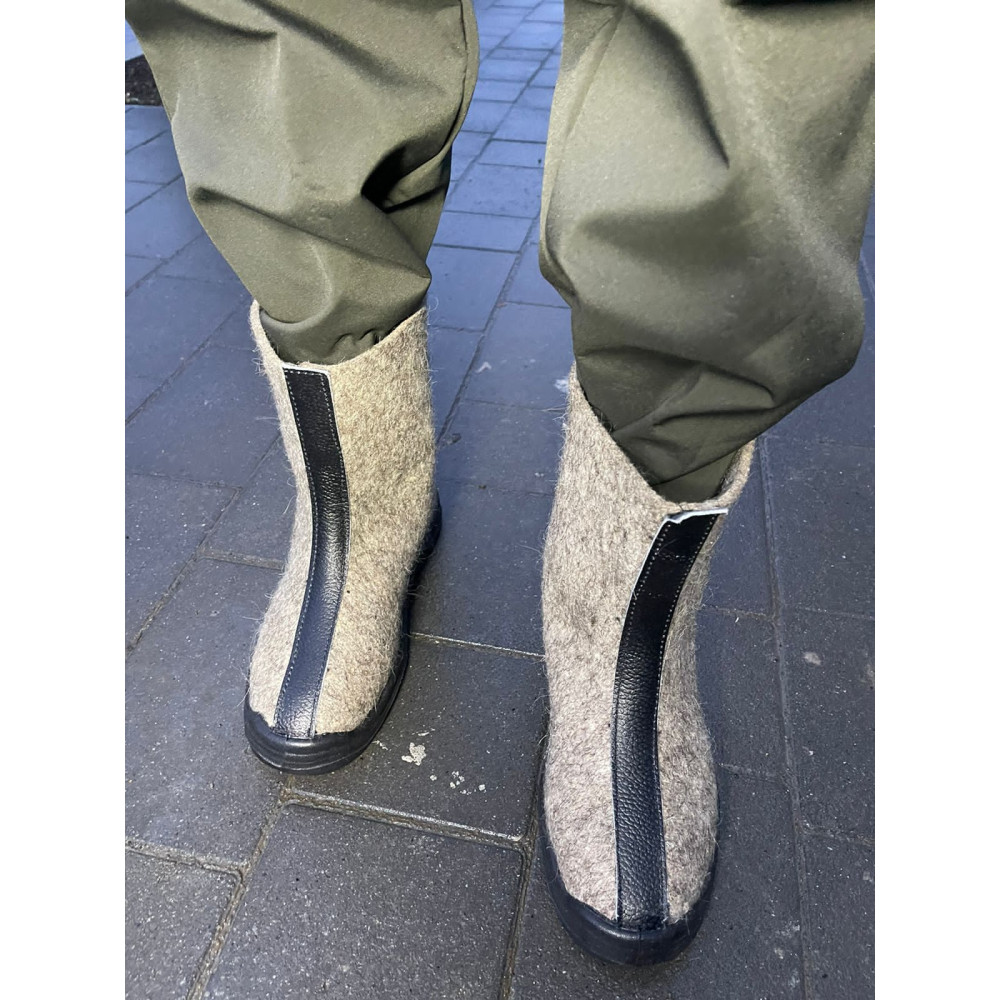 Валянки суконні биті WINTER на поліуретановій підошві унісекс низькі