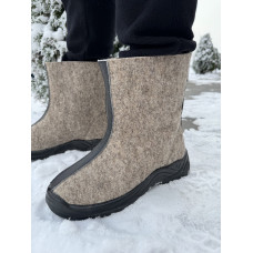 Валянки суконні биті WINTER на поліуретановій підошві унісекс низькі